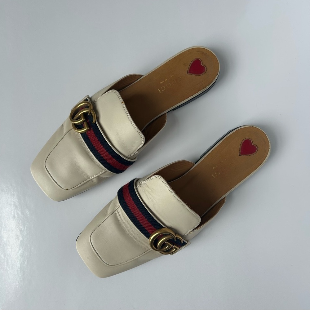 Gucci Peyton White GG Mules size 38 - Picture 3 of 12